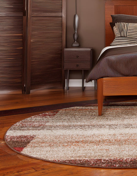 Beige 7' 10 x 7' 10 Autumn Round Area Rug 100% Polypropylene Durable Jute Backing Living Dining Room Bedroom Office Modern Decor Carpet for Sale at Rug Engine