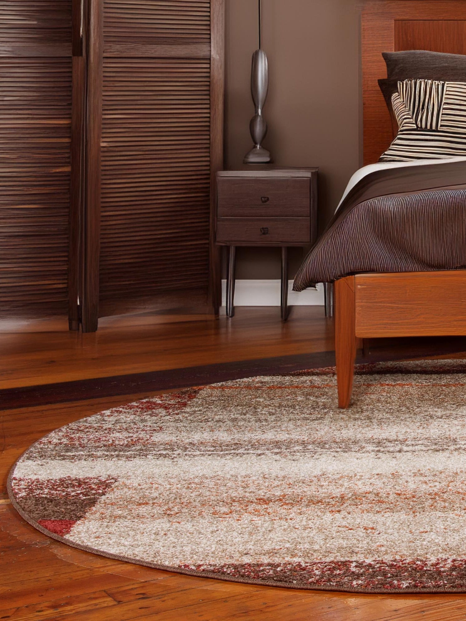 Beige 3' 1 x 3' 1 Autumn Round Area Rug 100% Polypropylene Durable Jute Backing Living Dining Room Bedroom Office Modern Decor Carpet for Sale at Rug Engine