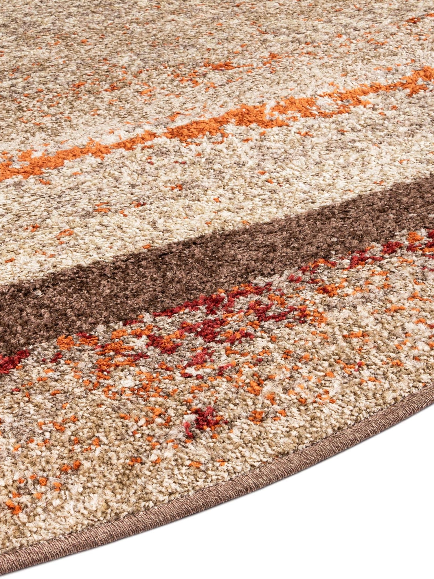 Beige 3' 1 x 3' 1 Autumn Round Area Rug 100% Polypropylene Durable Jute Backing Living Dining Room Bedroom Office Modern Decor Carpet for Sale at Rug Engine