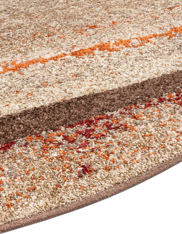Beige 3' 1 x 3' 1 Autumn Round Area Rug 100% Polypropylene Durable Jute Backing Living Dining Room Bedroom Office Modern Decor Carpet for Sale at Rug Engine