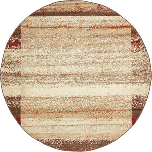 Beige 7' 10 x 7' 10 Autumn Round Area Rug 100% Polypropylene Durable Jute Backing Living Dining Room Bedroom Office Modern Decor Carpet for Sale at Rug Engine
