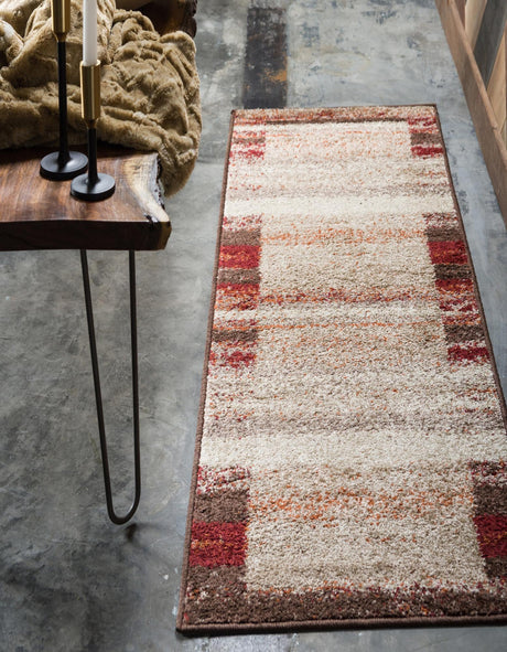 Beige 2' x 6' 1 Autumn Runner Area Rug 100% Polypropylene Durable Jute Backing Living Dining Room Bedroom Office Modern Decor Carpet for Sale at Rug Engine