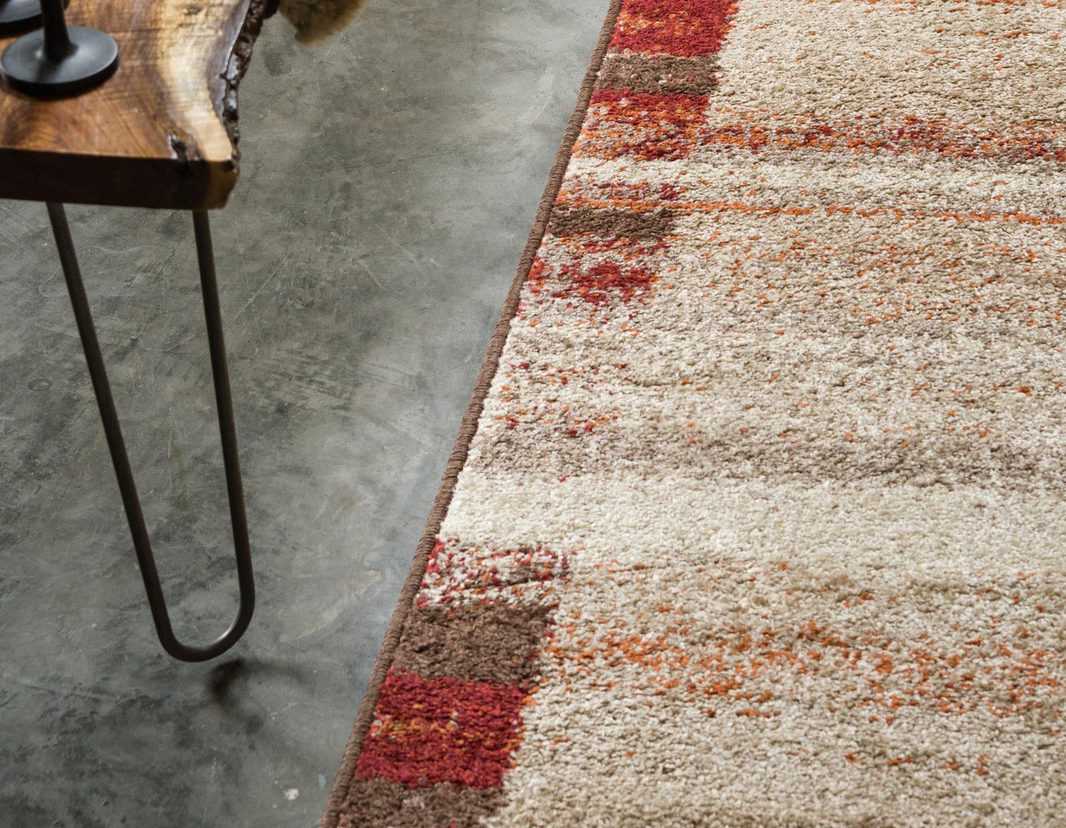 Beige 2' x 6' 1 Autumn Runner Area Rug 100% Polypropylene Durable Jute Backing Living Dining Room Bedroom Office Modern Decor Carpet for Sale at Rug Engine