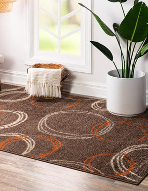 Brown 8' x 10' Autumn Rectangle Area Rug 100% Polypropylene Durable Jute Backing Living Dining Room Bedroom Office Modern Decor Carpet for Sale at Rug Engine