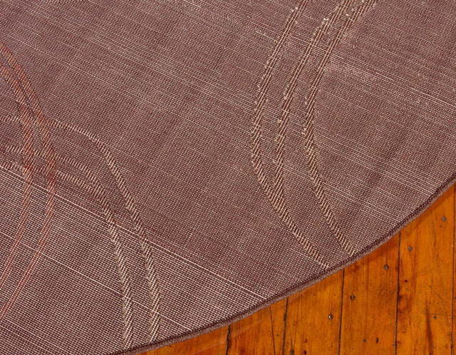 Brown 8' x 8' Autumn Round Area Rug 100% Polypropylene Durable Jute Backing Living Dining Room Bedroom Office Modern Decor Carpet for Sale at Rug Engine