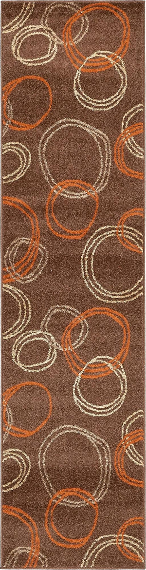 Brown 2' 7 x 10' Autumn Runner Area Rug 100% Polypropylene Durable Jute Backing Living Dining Room Bedroom Office Modern Decor Carpet for Sale at Rug Engine