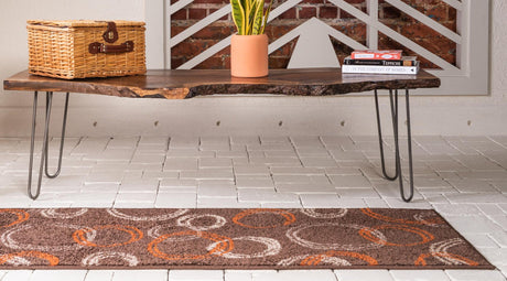 Brown 2' x 6' 1 Autumn Runner Area Rug 100% Polypropylene Durable Jute Backing Living Dining Room Bedroom Office Modern Decor Carpet for Sale at Rug Engine