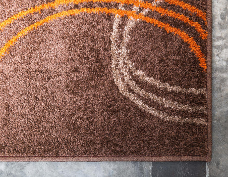 Brown 2' x 6' 1 Autumn Runner Area Rug 100% Polypropylene Durable Jute Backing Living Dining Room Bedroom Office Modern Decor Carpet for Sale at Rug Engine