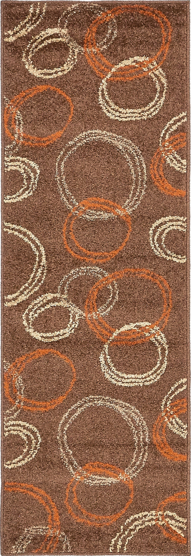Brown 2' x 6' 1 Autumn Runner Area Rug 100% Polypropylene Durable Jute Backing Living Dining Room Bedroom Office Modern Decor Carpet for Sale at Rug Engine