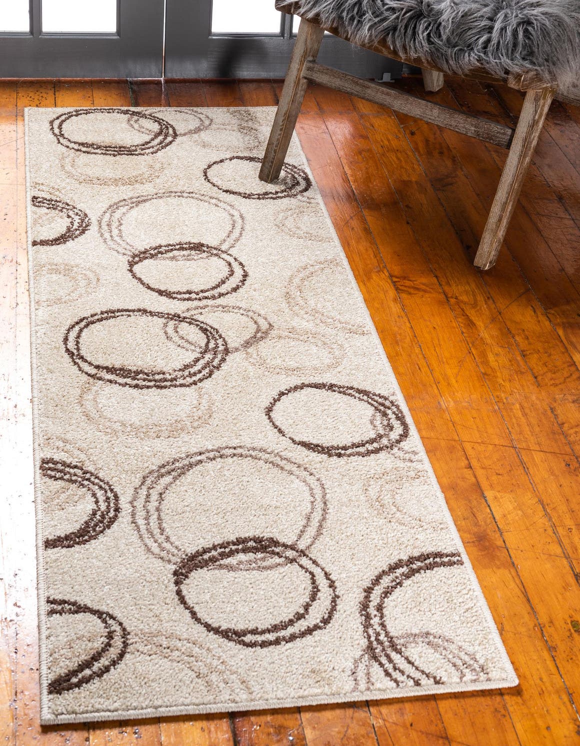 Beige 2' x 6' 1 Autumn Runner Area Rug 100% Polypropylene Durable Jute Backing Living Dining Room Bedroom Office Modern Decor Carpet for Sale at Rug Engine