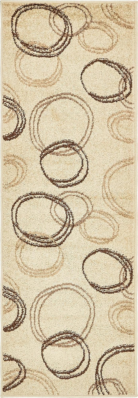 Beige 2' x 6' 1 Autumn Runner Area Rug 100% Polypropylene Durable Jute Backing Living Dining Room Bedroom Office Modern Decor Carpet for Sale at Rug Engine