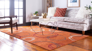 Terracotta 5' 1 x 8' Autumn Rectangle Area Rug 100% Polypropylene Durable Jute Backing Living Dining Room Bedroom Office Modern Decor Carpet for Sale at Rug Engine