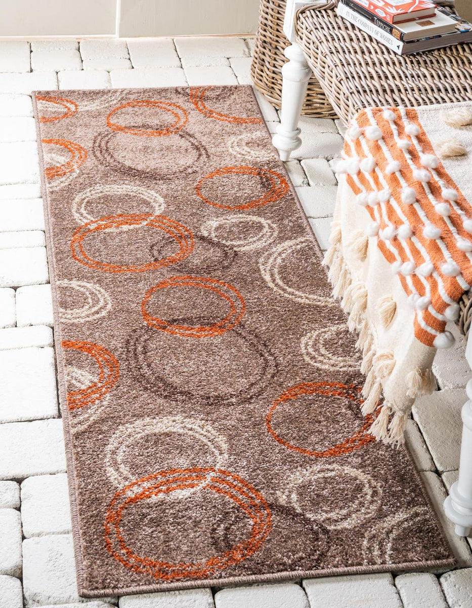 Light Brown 2' x 6' 1 Autumn Runner Area Rug 100% Polypropylene Durabl ...