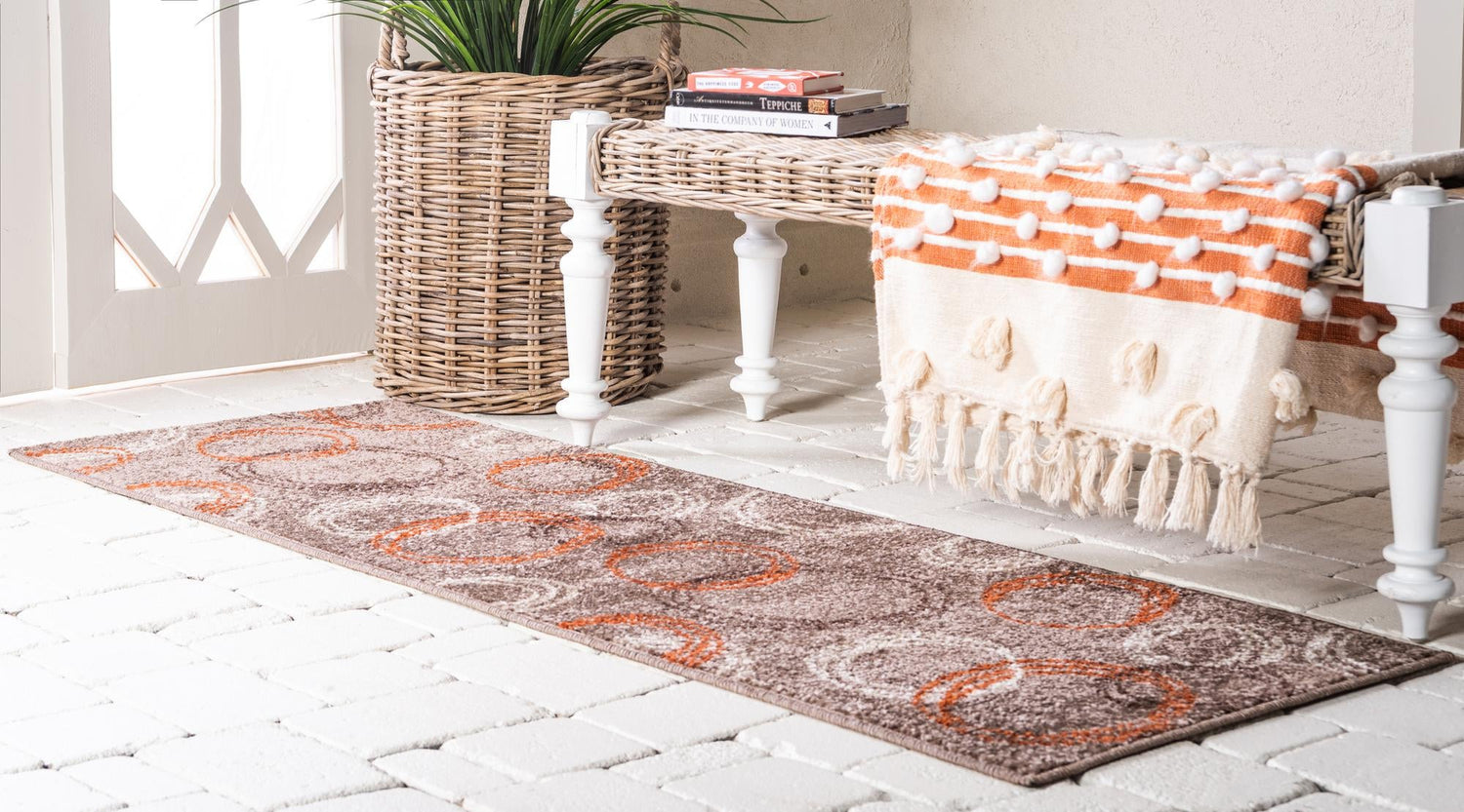 Light Brown 2' x 6' 1 Autumn Runner Area Rug 100% Polypropylene Durable Jute Backing Living Dining Room Bedroom Office Modern Decor Carpet for Sale at Rug Engine