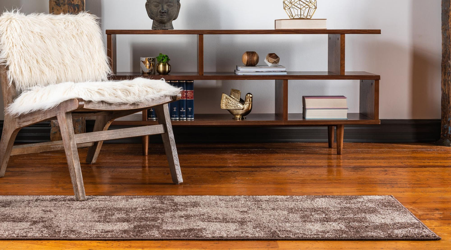 Brown 2' 7 x 10' Autumn Runner Area Rug 100% Polypropylene Durable Jute Backing Living Dining Room Bedroom Office Modern Decor Carpet for Sale at Rug Engine