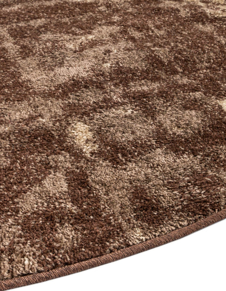 Brown 3' 1 x 3' 1 Autumn Round Area Rug 100% Polypropylene Durable Jute Backing Living Dining Room Bedroom Office Modern Decor Carpet for Sale at Rug Engine
