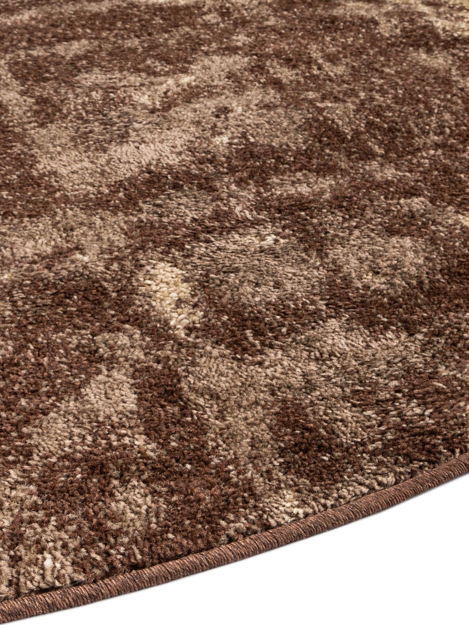 Brown 7' 10 x 7' 10 Autumn Round Area Rug 100% Polypropylene Durable Jute Backing Living Dining Room Bedroom Office Modern Decor Carpet for Sale at Rug Engine