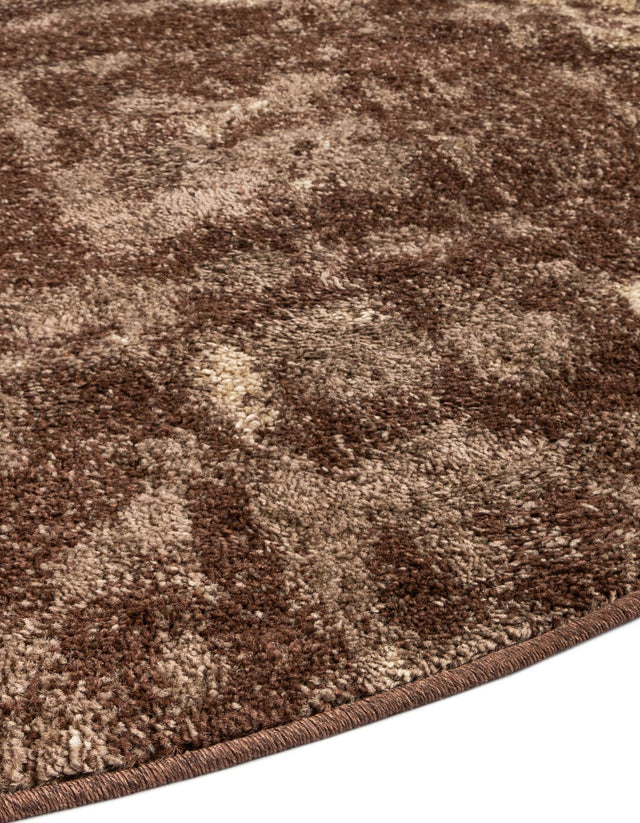 Brown 7' 10 x 7' 10 Autumn Round Area Rug 100% Polypropylene Durable Jute Backing Living Dining Room Bedroom Office Modern Decor Carpet for Sale at Rug Engine