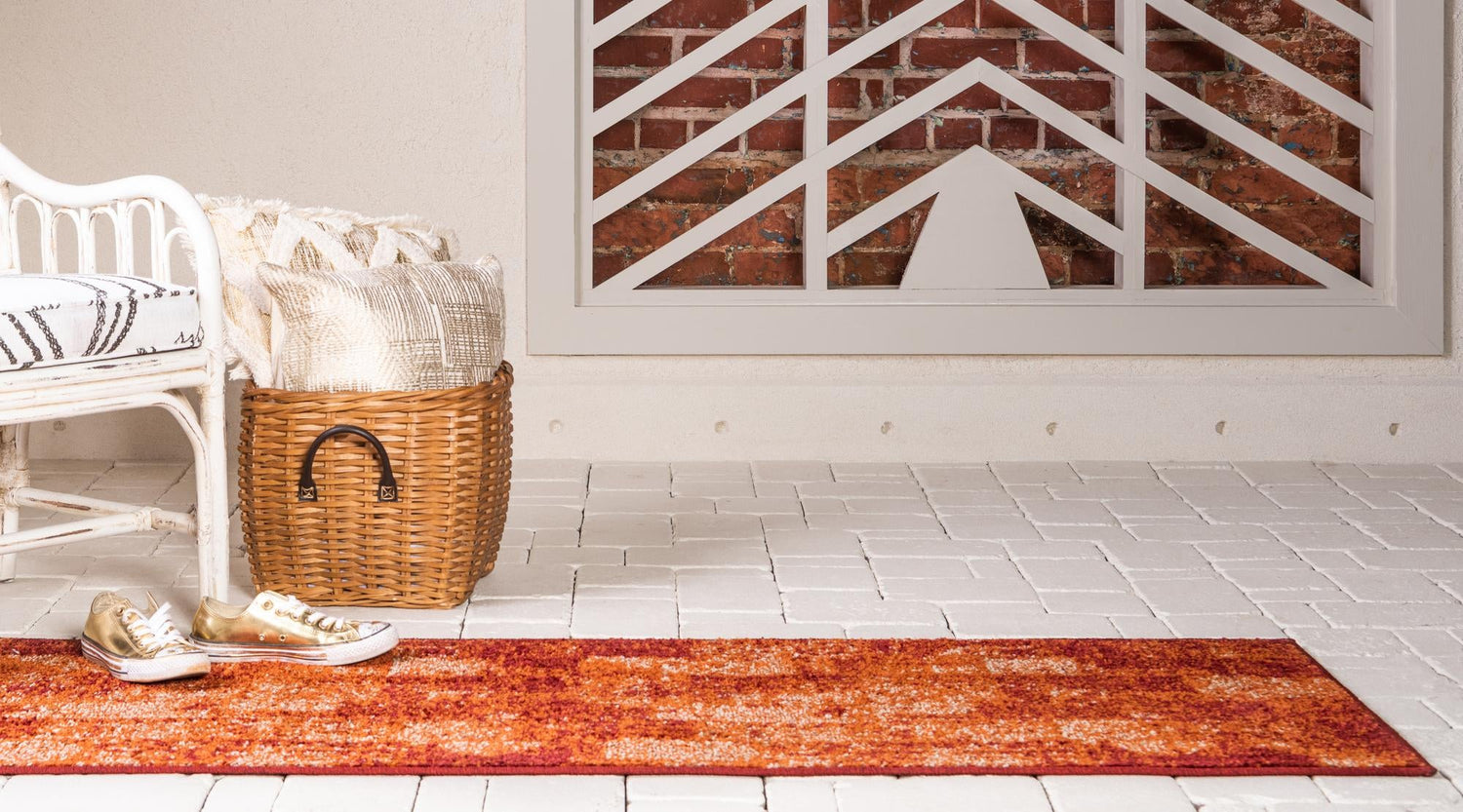 Terracotta 2' 7 x 10' Autumn Runner Area Rug 100% Polypropylene Durable Jute Backing Living Dining Room Bedroom Office Modern Decor Carpet for Sale at Rug Engine