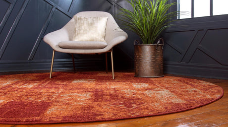 Terracotta 7' 10 x 7' 10 Autumn Round Area Rug 100% Polypropylene Durable Jute Backing Living Dining Room Bedroom Office Modern Decor Carpet for Sale at Rug Engine