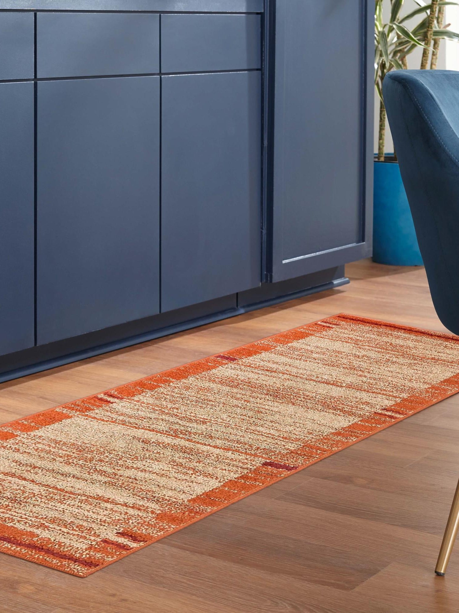 Beige 2' x 6' 1 Autumn Runner Area Rug 100% Polypropylene Durable Jute Backing Living Dining Room Bedroom Office Modern Decor Carpet for Sale at Rug Engine