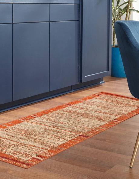 Beige 2' x 6' 1 Autumn Runner Area Rug 100% Polypropylene Durable Jute Backing Living Dining Room Bedroom Office Modern Decor Carpet for Sale at Rug Engine