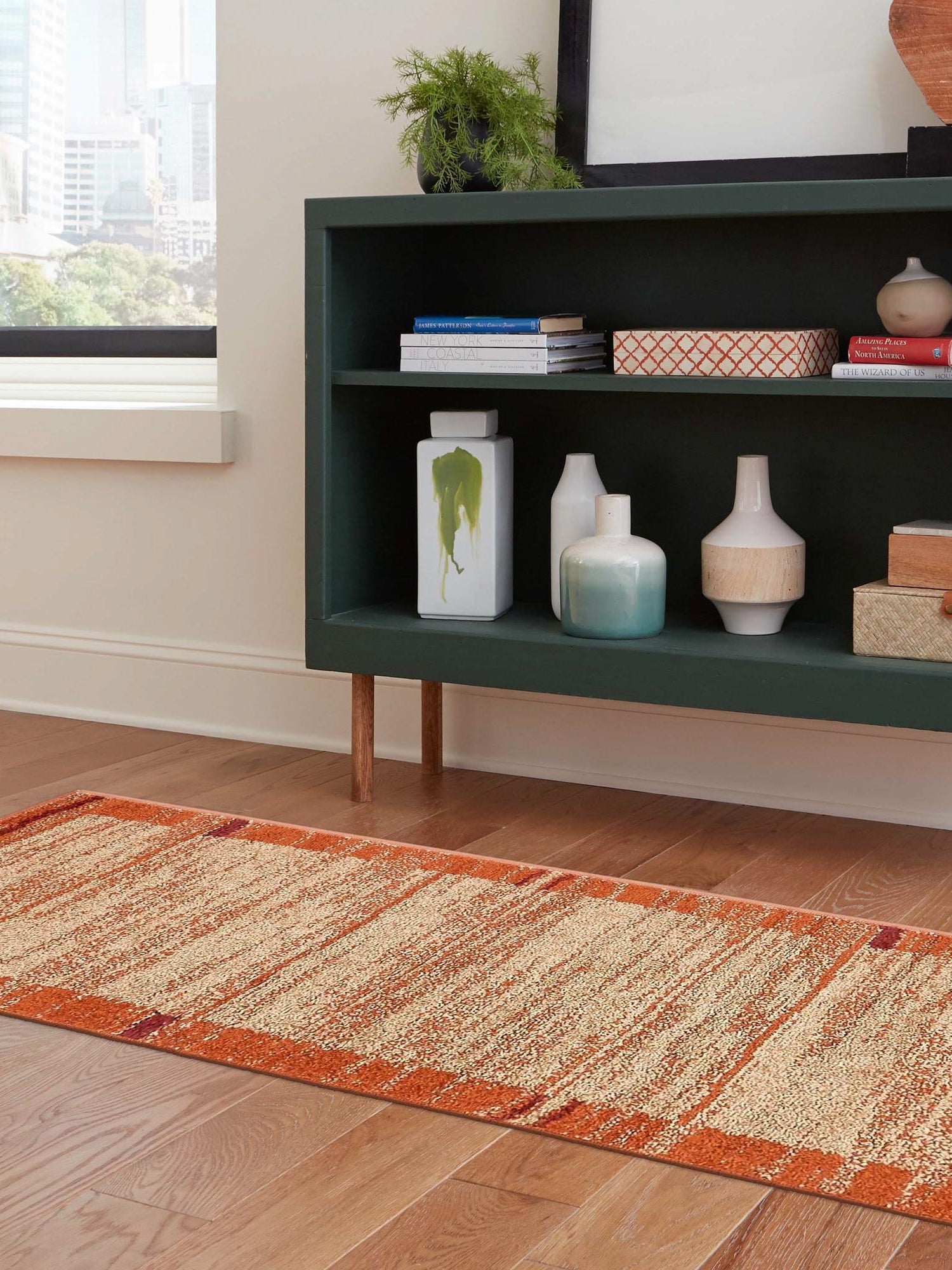 Beige 2' x 6' 1 Autumn Runner Area Rug 100% Polypropylene Durable Jute Backing Living Dining Room Bedroom Office Modern Decor Carpet for Sale at Rug Engine