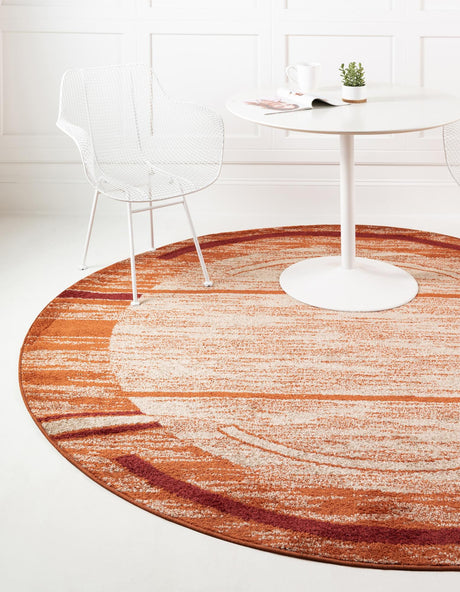 Beige 7' 10 x 7' 10 Autumn Round Area Rug 100% Polypropylene Durable Jute Backing Living Dining Room Bedroom Office Modern Decor Carpet for Sale at Rug Engine
