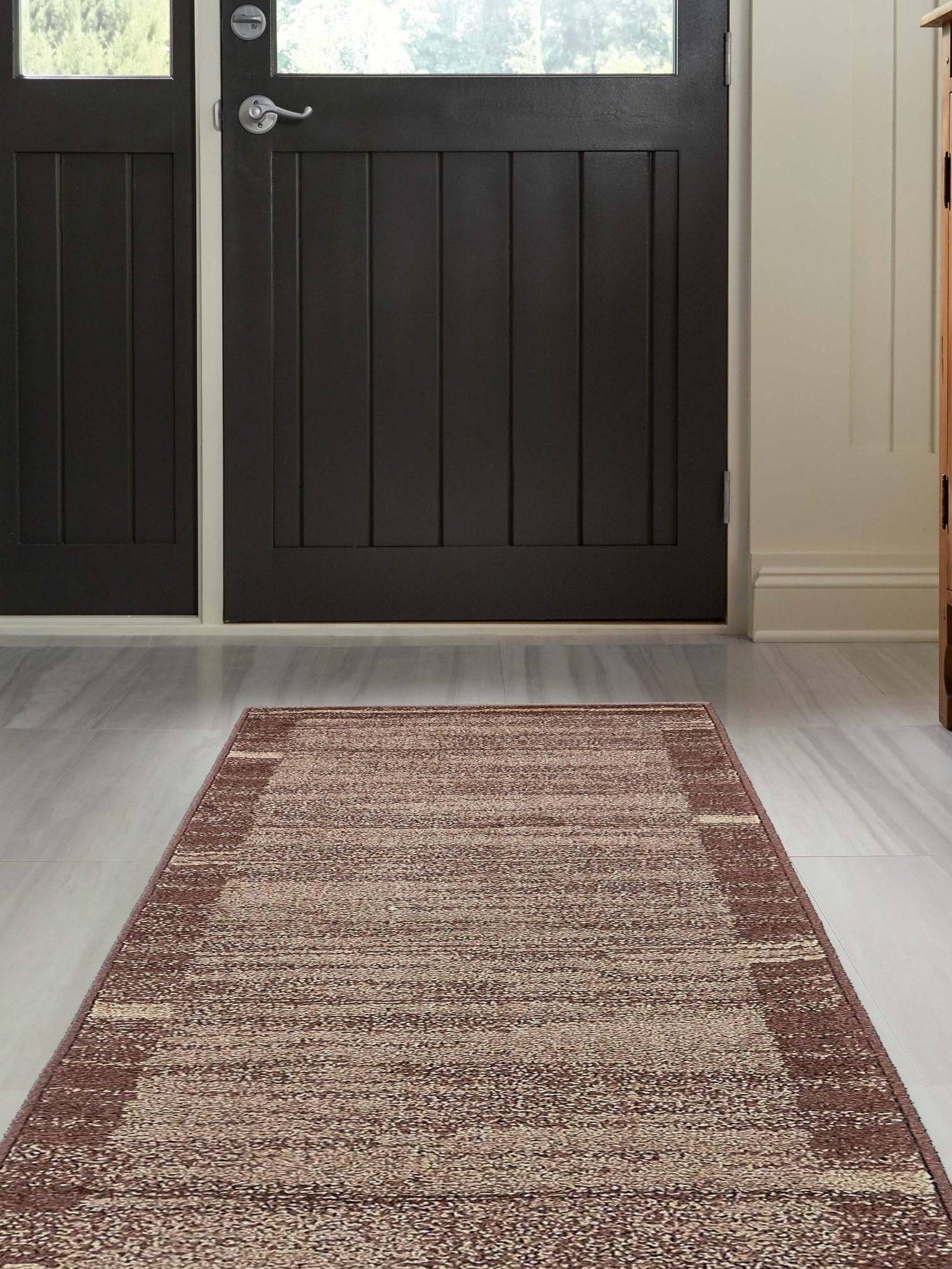 Brown 2' x 6' 1 Autumn Runner Area Rug 100% Polypropylene Durable Jute Backing Living Dining Room Bedroom Office Modern Decor Carpet for Sale at Rug Engine