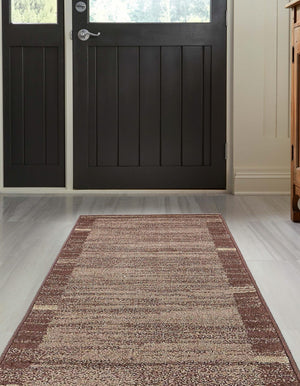 Brown 2' x 6' 1 Autumn Runner Area Rug 100% Polypropylene Durable Jute Backing Living Dining Room Bedroom Office Modern Decor Carpet for Sale at Rug Engine