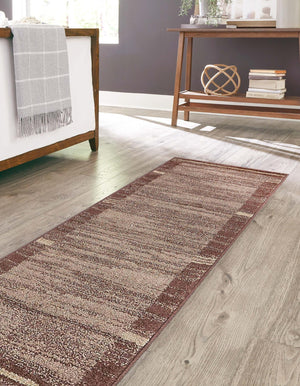 Brown 2' x 6' 1 Autumn Runner Area Rug 100% Polypropylene Durable Jute Backing Living Dining Room Bedroom Office Modern Decor Carpet for Sale at Rug Engine