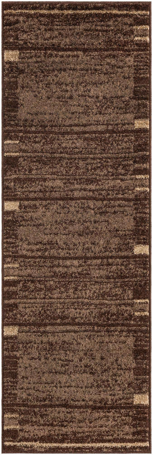 Brown 2' x 6' 1 Autumn Runner Area Rug 100% Polypropylene Durable Jute Backing Living Dining Room Bedroom Office Modern Decor Carpet for Sale at Rug Engine
