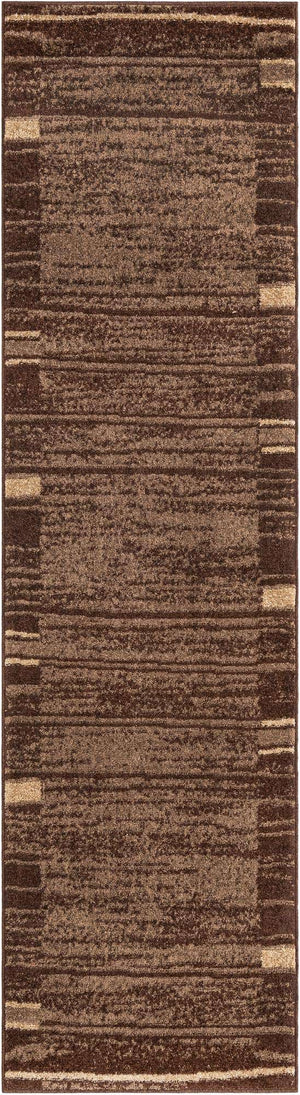 Brown 2' 7 x 10' Autumn Runner Area Rug 100% Polypropylene Durable Jute Backing Living Dining Room Bedroom Office Modern Decor Carpet for Sale at Rug Engine
