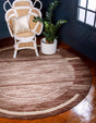 Brown 3' 1 x 3' 1 Autumn Round Area Rug 100% Polypropylene Durable Jute Backing Living Dining Room Bedroom Office Modern Decor Carpet for Sale at Rug Engine