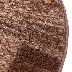 Brown 3' 1 x 3' 1 Autumn Round Area Rug 100% Polypropylene Durable Jute Backing Living Dining Room Bedroom Office Modern Decor Carpet for Sale at Rug Engine