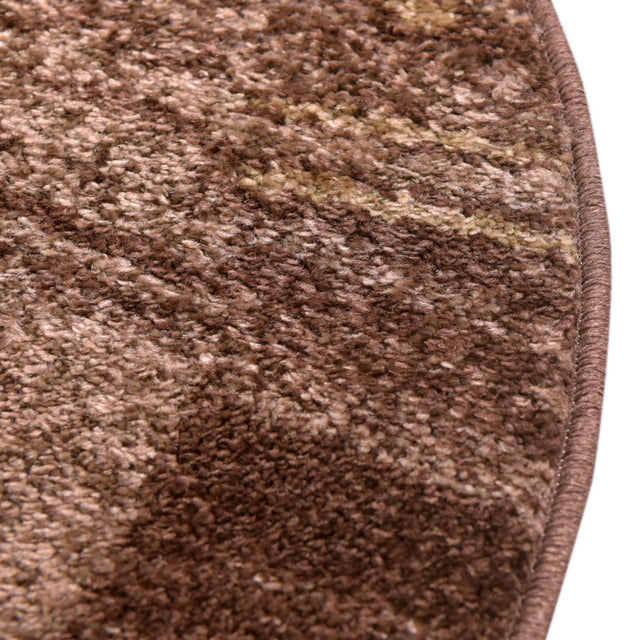 Brown 3' 1 x 3' 1 Autumn Round Area Rug 100% Polypropylene Durable Jute Backing Living Dining Room Bedroom Office Modern Decor Carpet for Sale at Rug Engine