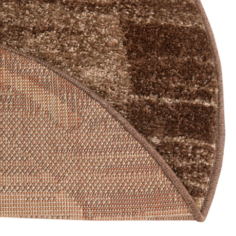 Brown 7' 10 x 7' 10 Autumn Round Area Rug 100% Polypropylene Durable Jute Backing Living Dining Room Bedroom Office Modern Decor Carpet for Sale at Rug Engine