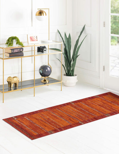 Terracotta 2' x 8' Autumn Runner Area Rug 100% Polypropylene Durable Jute Backing Living Dining Room Bedroom Office Modern Decor Carpet for Sale at Rug Engine