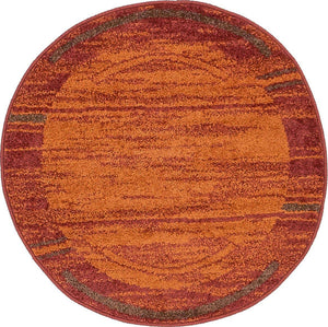 Terracotta 3' 1 x 3' 1 Autumn Round Area Rug 100% Polypropylene Durable Jute Backing Living Dining Room Bedroom Office Modern Decor Carpet for Sale at Rug Engine