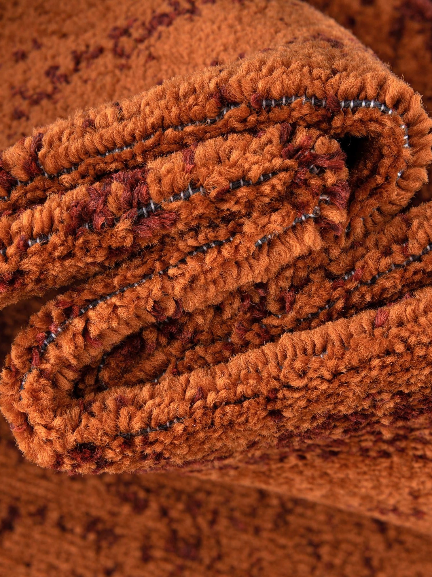 Terracotta 5' 3 x 5' 3 Autumn Round Area Rug 100% Polypropylene Durable Jute Backing Living Dining Room Bedroom Office Modern Decor Carpet for Sale at Rug Engine