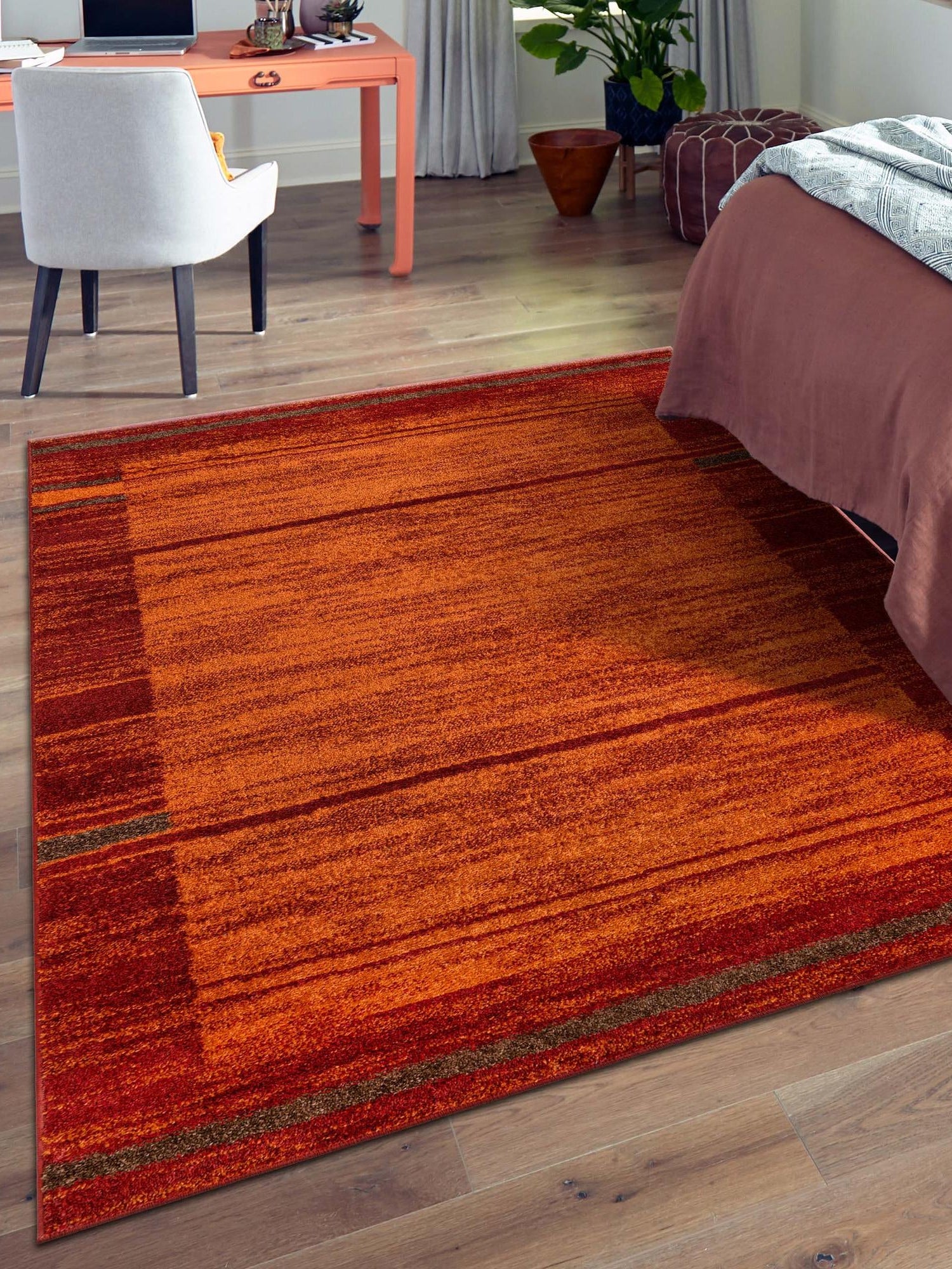 Terracotta 7' 1 x 10' Autumn Rectangle Area Rug 100% Polypropylene Durable Jute Backing Living Dining Room Bedroom Office Modern Decor Carpet for Sale at Rug Engine
