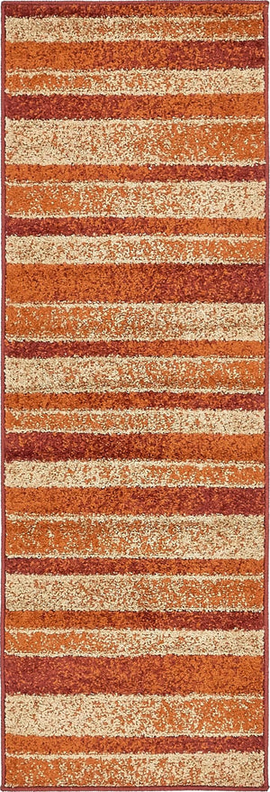 Rust Red 2' x 6' 1 Autumn Runner Area Rug 100% Polypropylene Durable Jute Backing Living Dining Room Bedroom Office Modern Decor Carpet for Sale at Rug Engine