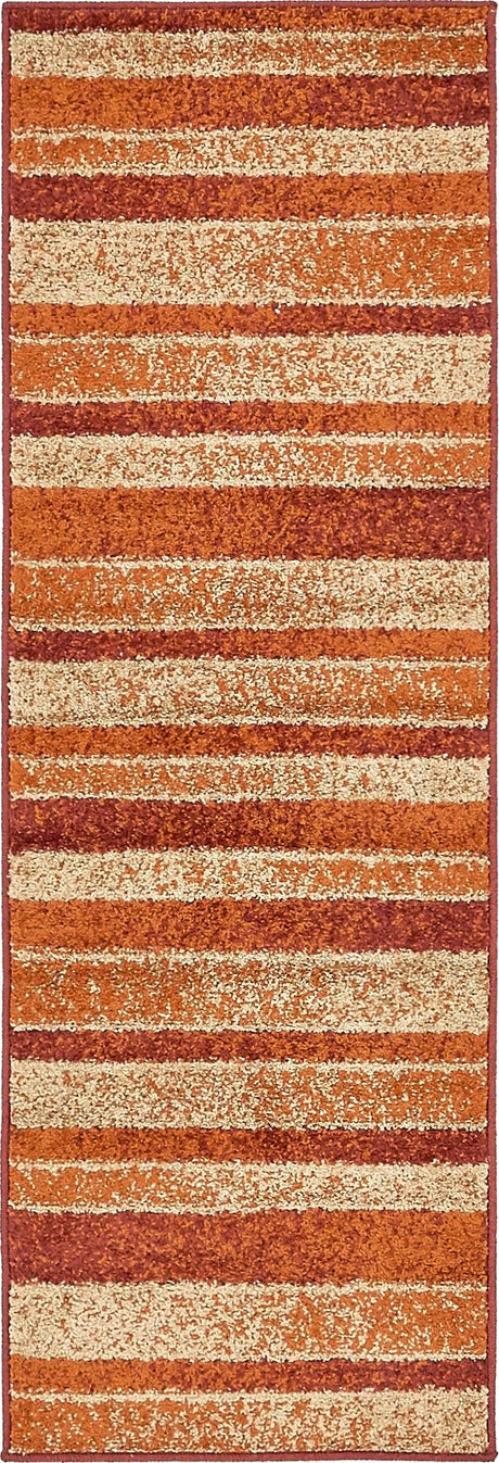 Rust Red 2' x 6' 1 Autumn Runner Area Rug 100% Polypropylene Durable Jute Backing Living Dining Room Bedroom Office Modern Decor Carpet for Sale at Rug Engine