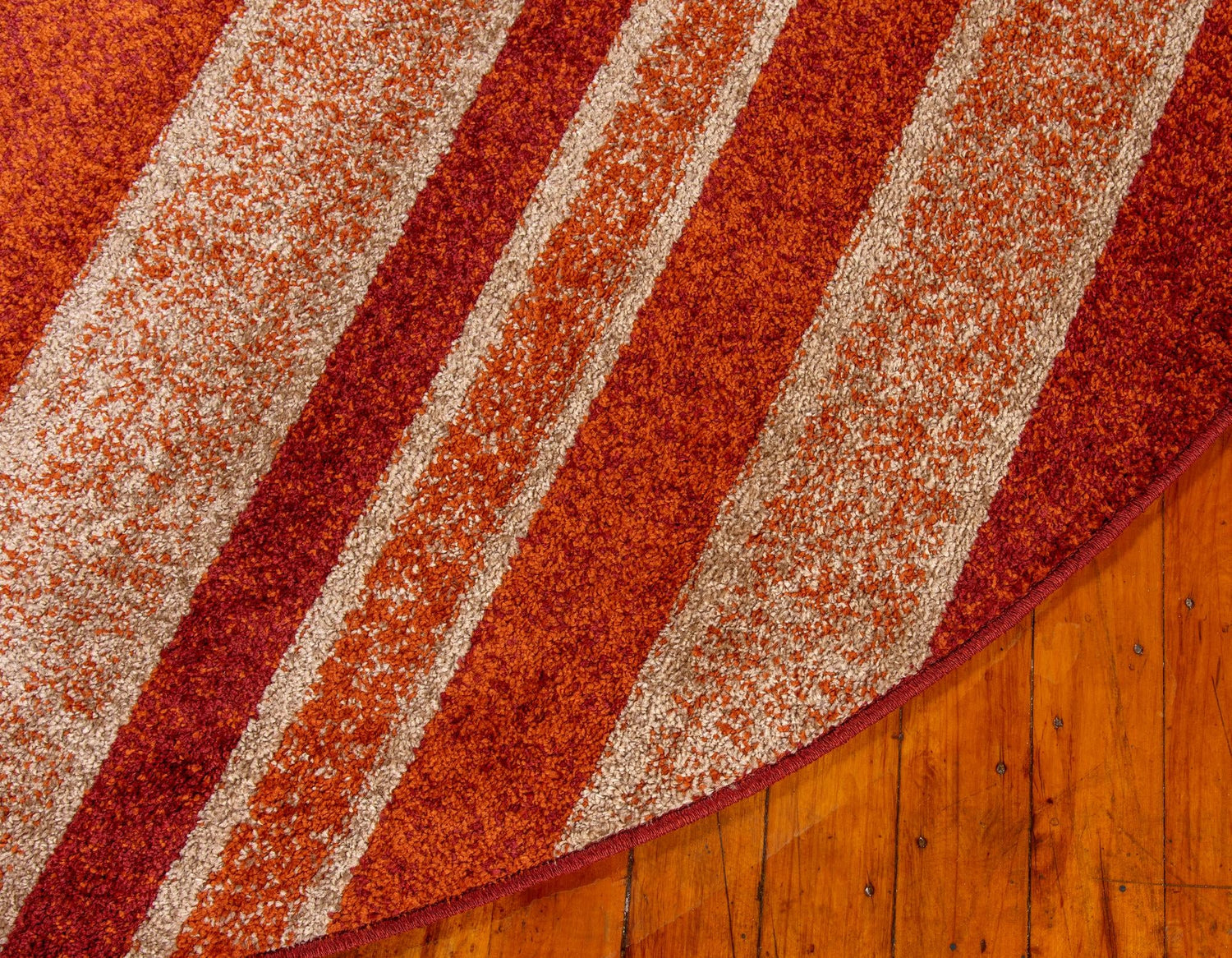 Rust Red 8' x 8' Autumn Round Area Rug 100% Polypropylene Durable Jute Backing Living Dining Room Bedroom Office Modern Decor Carpet for Sale at Rug Engine