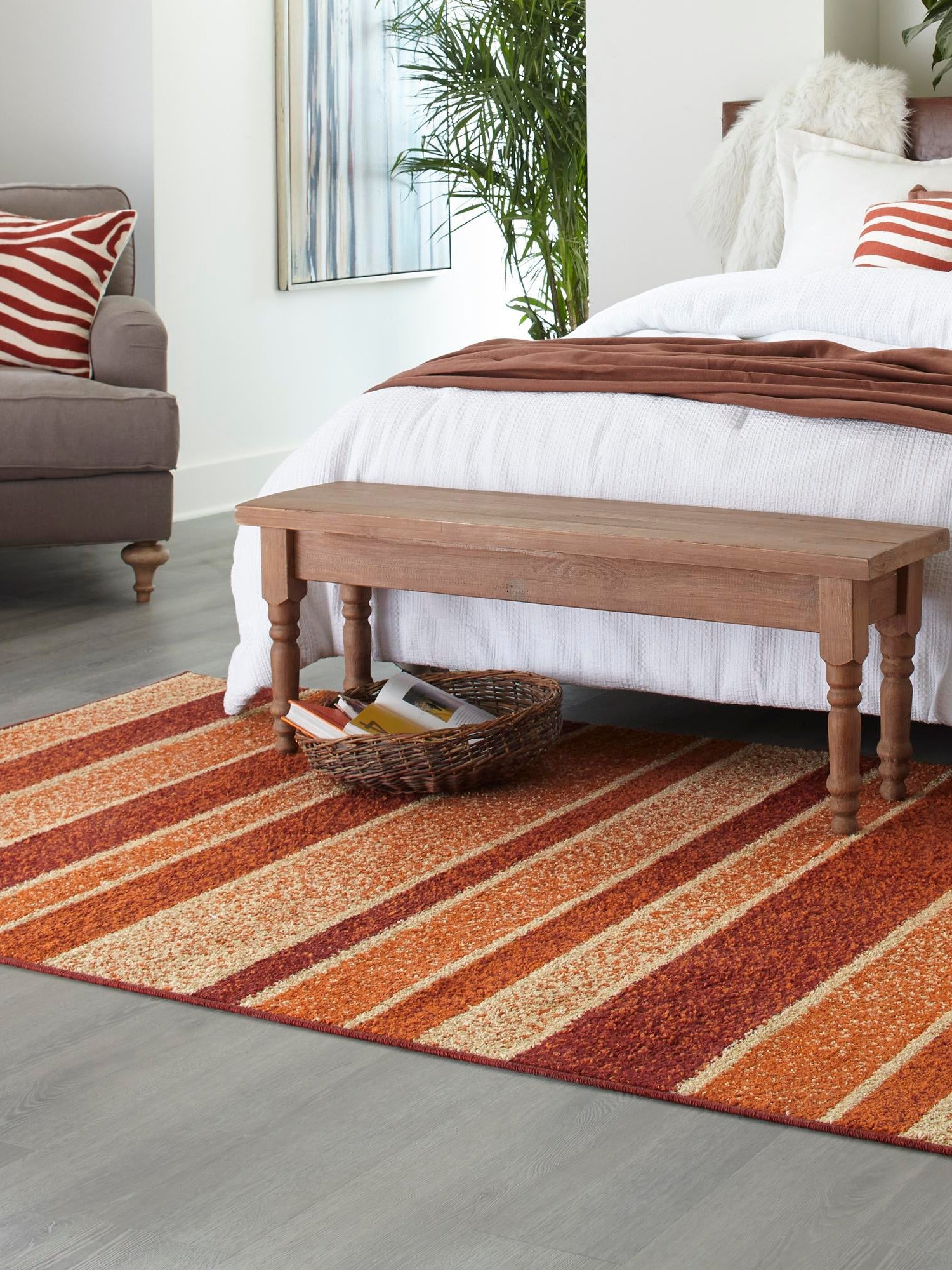 Rust Red 5' 1 x 8' Autumn Rectangle Area Rug 100% Polypropylene Durable Jute Backing Living Dining Room Bedroom Office Modern Decor Carpet for Sale at Rug Engine