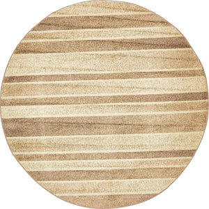 Beige 8' x 8' Autumn Round Area Rug 100% Polypropylene Durable Jute Backing Living Dining Room Bedroom Office Modern Decor Carpet for Sale at Rug Engine