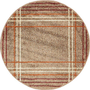 Light Brown 3' 1 x 3' 1 Autumn Round Area Rug 100% Polypropylene Durable Jute Backing Living Dining Room Bedroom Office Modern Decor Carpet for Sale at Rug Engine