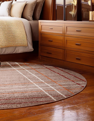 Light Brown 7' 10 x 7' 10 Autumn Round Area Rug 100% Polypropylene Durable Jute Backing Living Dining Room Bedroom Office Modern Decor Carpet for Sale at Rug Engine