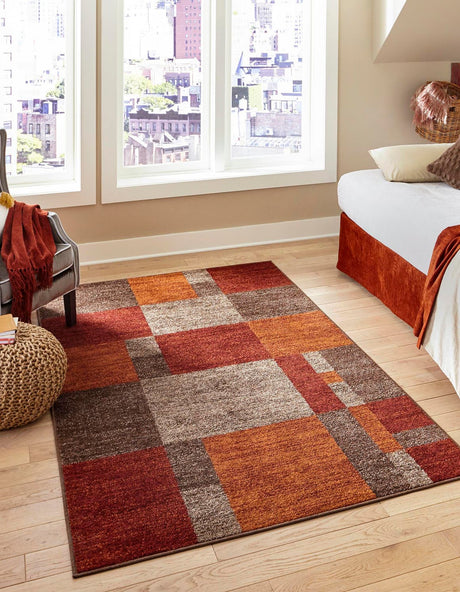Multicolor 5' 3 x 8' Autumn Rectangle Rug