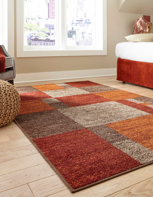Multicolor 5' 3 x 8' Autumn Rectangle Rug